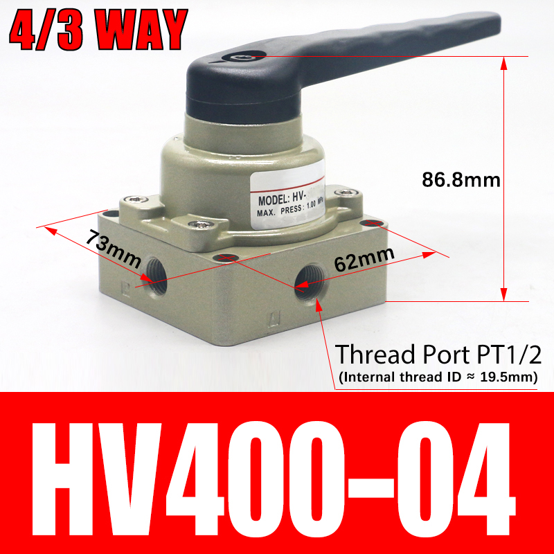 Manuel ventil/manuel kontakt/manuel retningsventil/manuel styringsluftventil hv -02 hv-03 hv-04 trevejs firevejsventil: Lilla