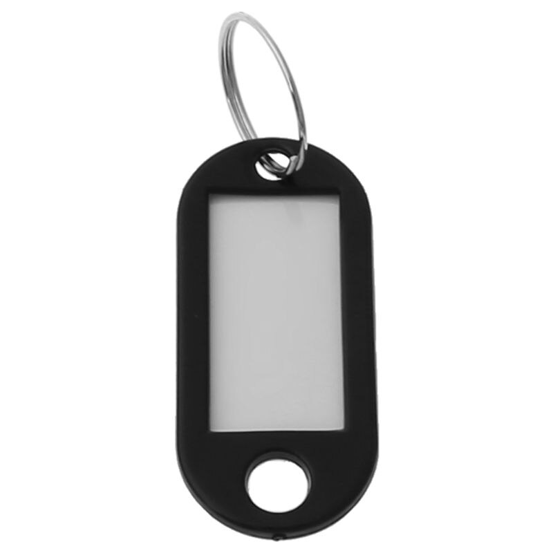 50Pcs Key Id Tag Bagage Bagage Naam Label Kaart Met Split Ring Sleutelhanger F3MD
