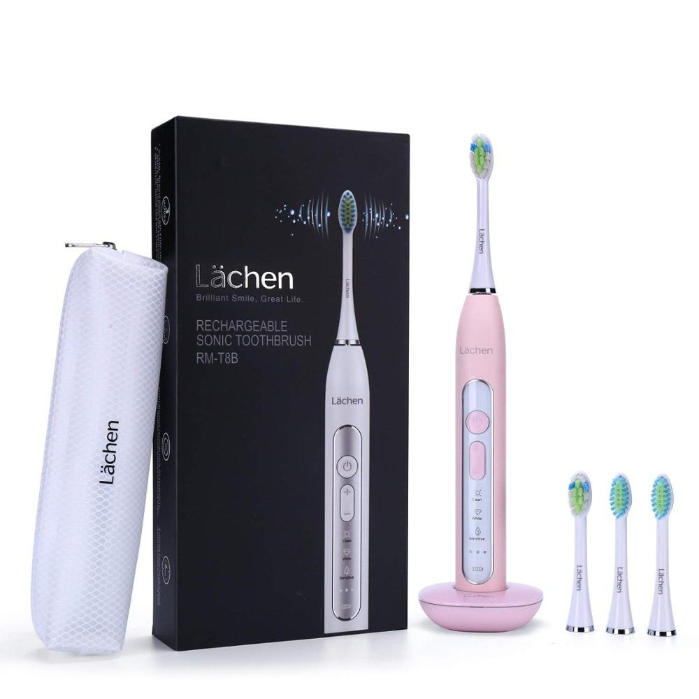 Electric Toothbrush Sonic toothbrush with 4 brush heads and timer 3 modes 3 vibration levels for oral care with travel bag