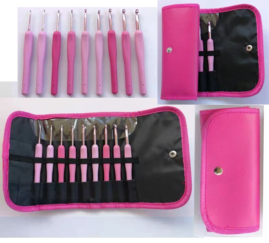 Crochet Hook Set With Case Knitting Needles Arts Craft Scissors Sewing Tools Set Knit DIY Needle Hook For KnittingTool Case pack: style 7