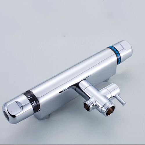 Shower Diverter 3/4" 1/2" BSP for Valve Mixer Rigid Riser, Chrome polished Brass
