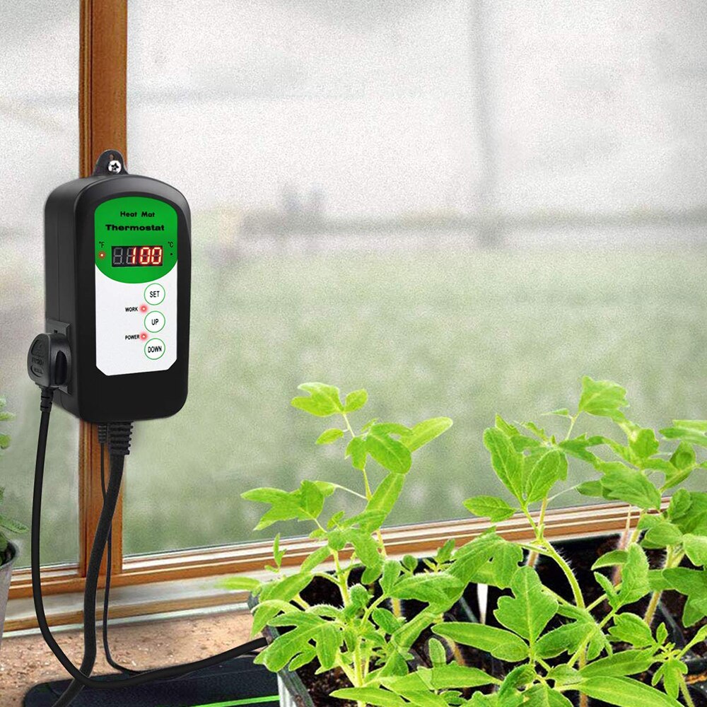 Digitale Screen Thermostaat Controller Met Een Temperatuur Naald 20-42 Celsius Voor Zaadkieming Reptielen Brouwen De Warmte Mat