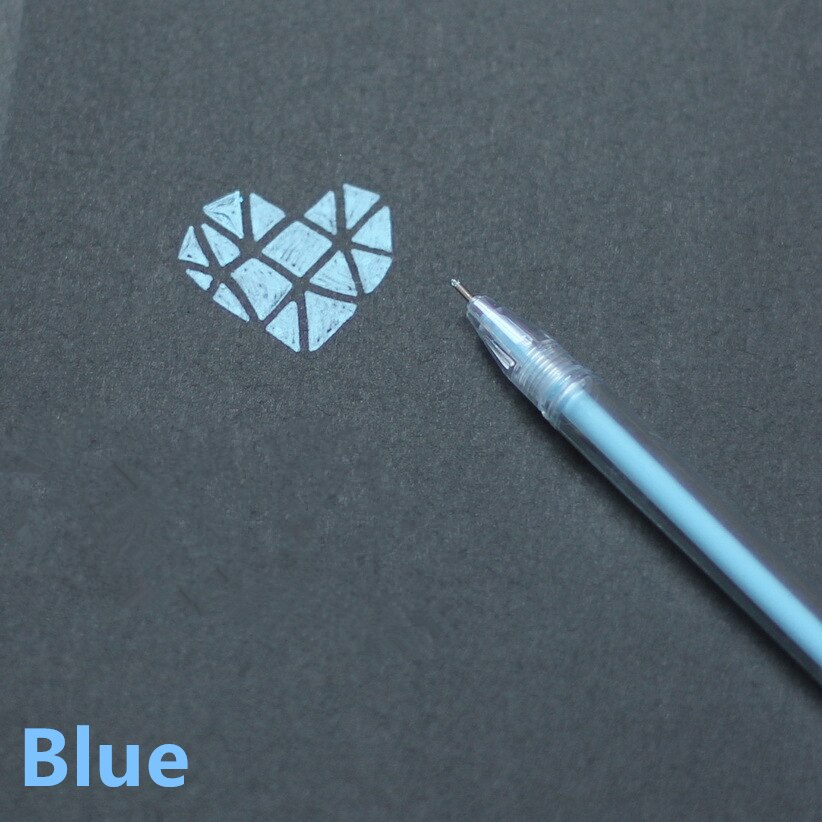 1 Piece Fluorescent Pen Cute Creativity Highlighter Pen Journal Pens Kawaii Art Supplies: Blue