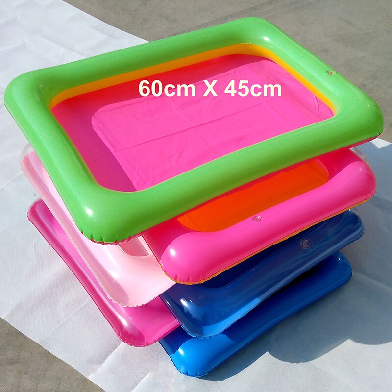 1Pc 60X45cm Indoor Magie Spelen Zand Kinderen Speelgoed Mars Ruimte Opblaasbare Zand Lade Accessoires Plastic Mobiele Tafel Kid Party spelen