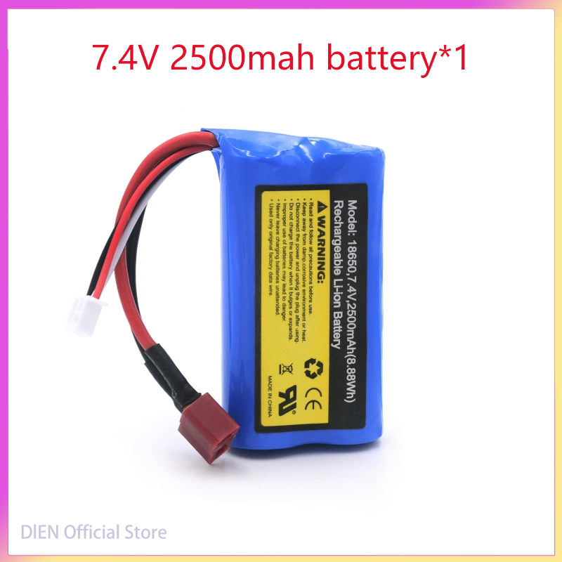 7.4V 2500mAh 2S 10C Lipo Batterij Balans Lader voor 7.4v Batterij voor RC Hobby lithium Batterij MN82 MN128: WHITE