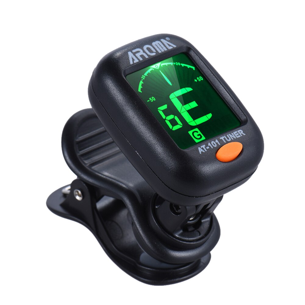 Aroma AT-01A/101 Gitaar Tuner Opvouwbare Draaibare Clip-On Tuner Hoge Gevoeligheid Voor Bas Ukulele Chromatic Gitaar Accessoires