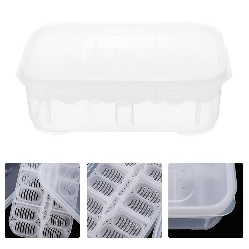 1Pc Incubator Transparent Lizard 12 Grids Hatching 2-layers Plastic Hatchery Box Incubation Box Reptile Breeding Box