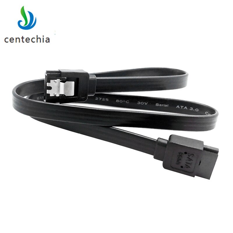 Serielle SATA 3 HDD Daten schwer Antrieb Disk Signal Kabel Schwarz Gerade Hohe Geschwindigkeit 45CM: Default Title