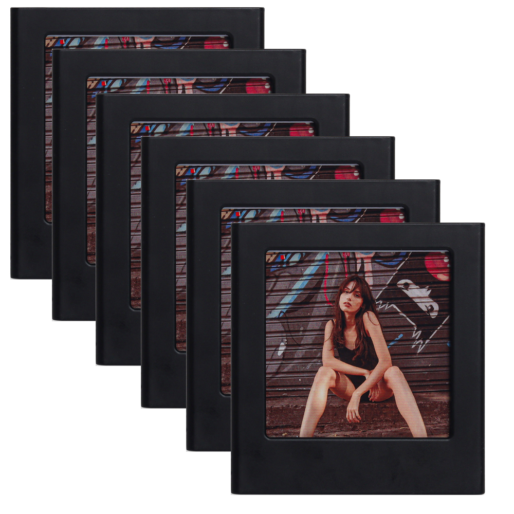 Magnetische Bilderrahmen für Fujifilm Instax Platz SQ1 SQ6 SQ10 SQ20 SP-3 Filmpapiere, doppelseitige Magnete Kühlschrank Bilderrahmen: Schwarz