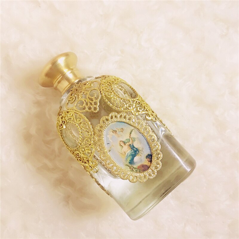 Bouteille de parfum vide en verre de cristal, étiquette palais rétro, décoration pour coiffeuse, bocaux, accessoires pour la maison: G-5x5x9.6  50ml