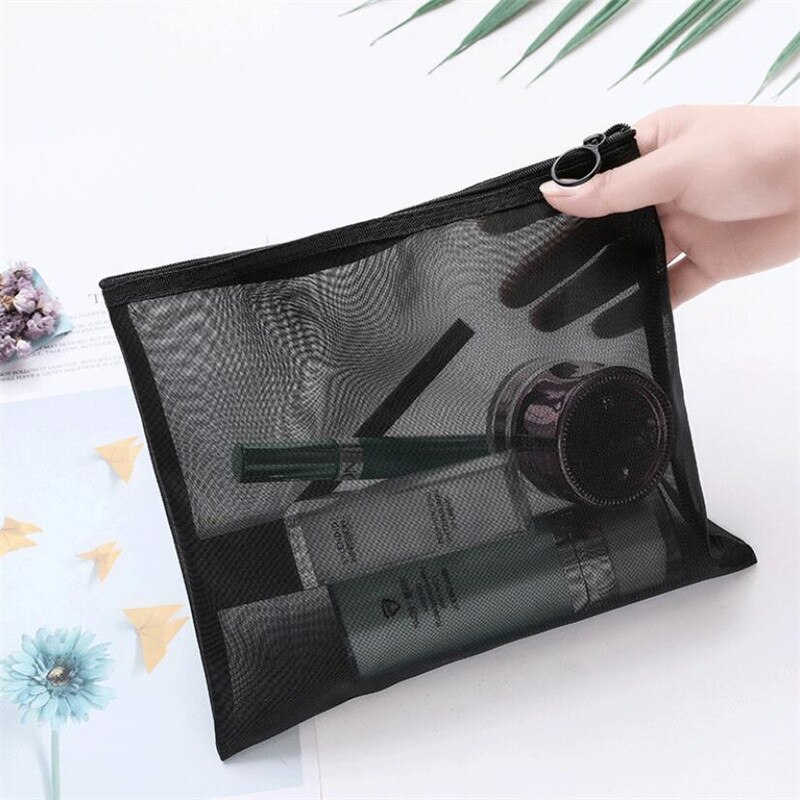 Eenvoudige Mode Mesh Cosmetische Tas Voor Vrouwen S/M/L Set Make-Up Tas Lippenstift Bag Travel Organizer Make organisator Cosmetica Pouch