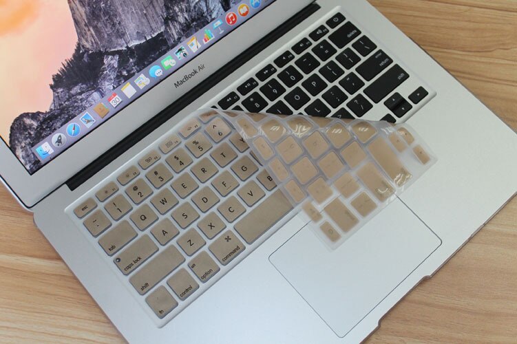 17 Colors US Keyboard Cover Silicone Skin Gel Case for Macbook Air 13" 15" 17"/Macbook Air Pro Protector: Brown