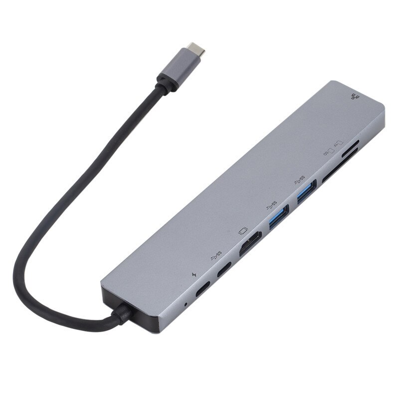 8 in 1 Aluminum alloy USB-C HUB Type-C To HDMI+USB 3.0+PD charging cable RJ45 Ethernet Micro SDTF OTG Adapter 3 in 1, 5 in 1: 8 in 1