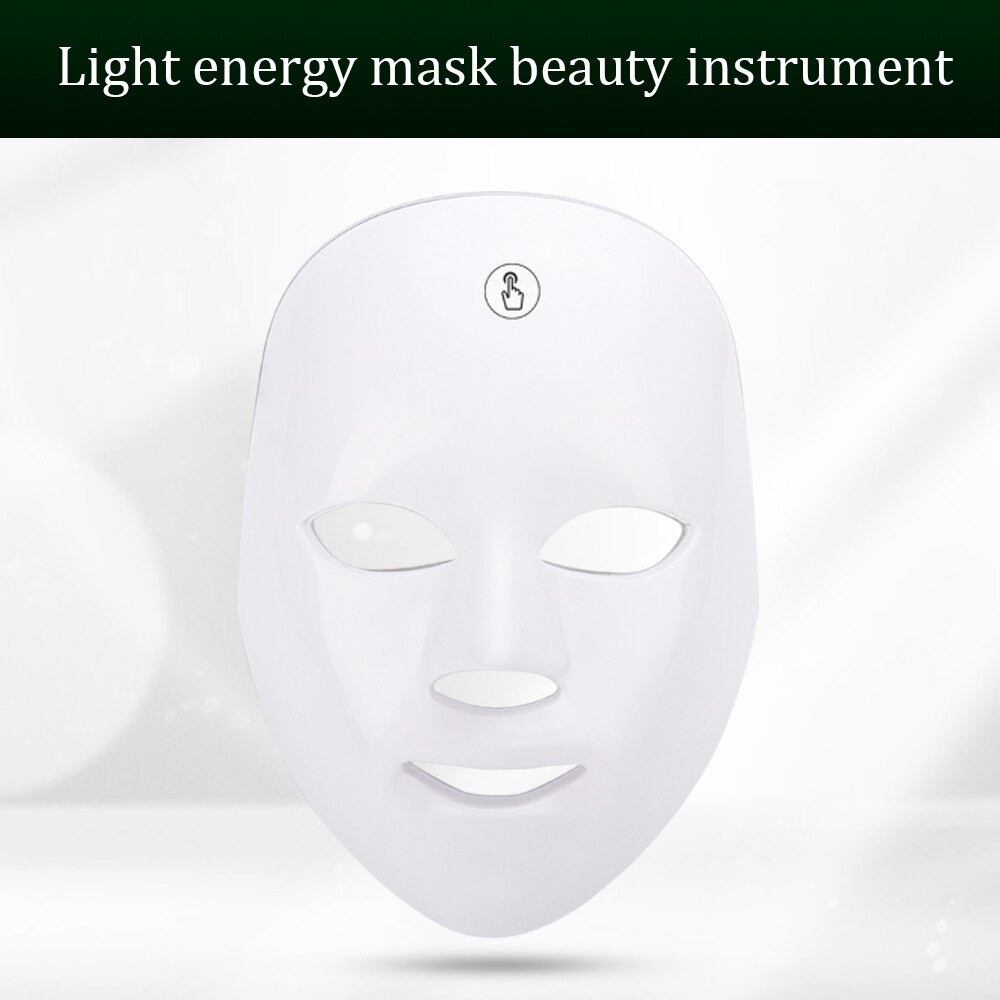 7 Colors Led Facial Mask Photon Therapy Light Energy Beauty Mask Anti Acne Wrinkle Whitening Spot Removal Skin Care Face Care
