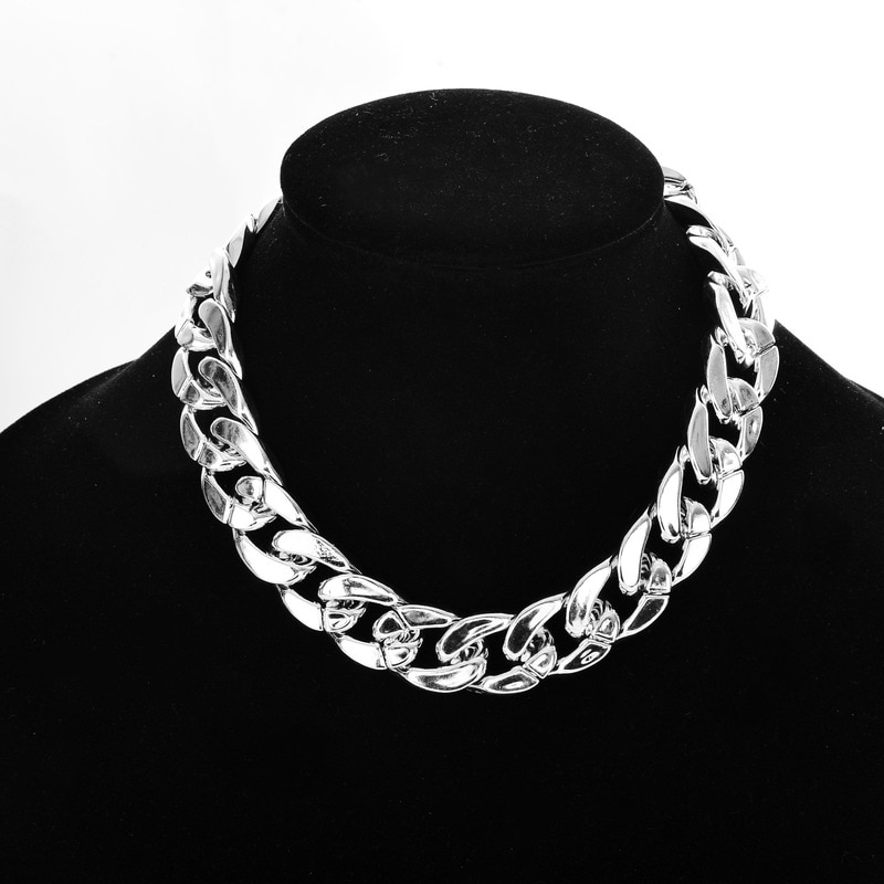 Vrouwelijke Mode Hip Hop Korte Kettingen Punk Goud Zilver Kleur Dikke Ketting Statement Ketting Vrouwen Sieraden