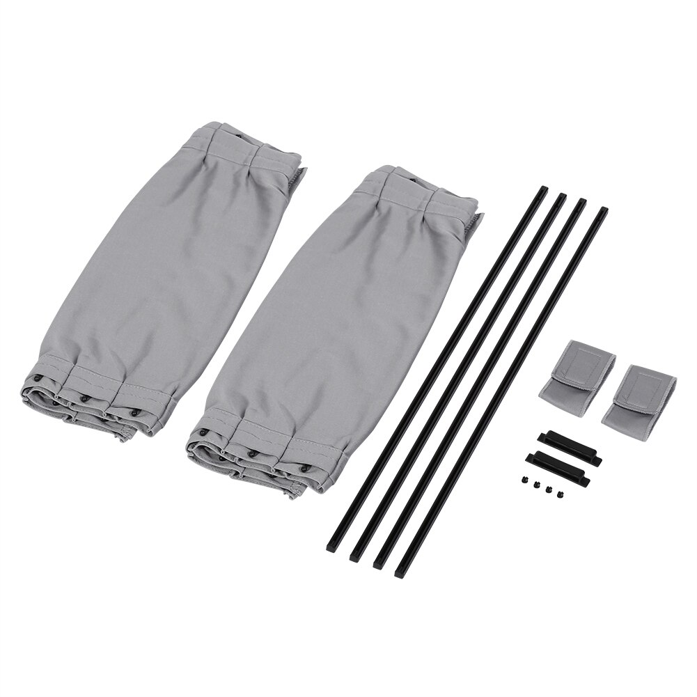 2*50s carro sol sombra janela cortina ajustável pára-sol viseira valance cortina preto verão proteção janela filme: Gray
