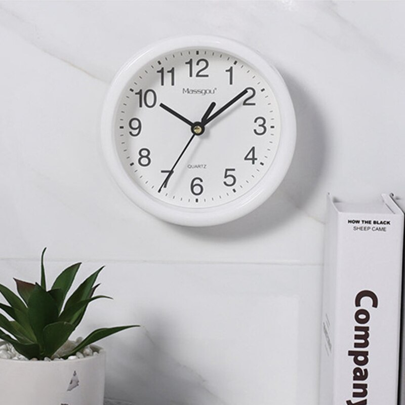 Minimalistische Kleine Wandklokken Met Frame Doorzichtige Plastic Snoep Kleuren Mute 15Cm Opknoping Horloge Klok Woonkamer Home Decor