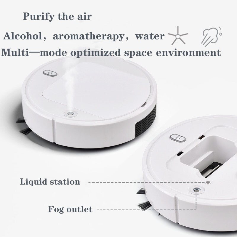 Multifunktionel støvsuger smart gulvrenser 4- i -1 usb genopladelig fejerobot tør våd fejesuger