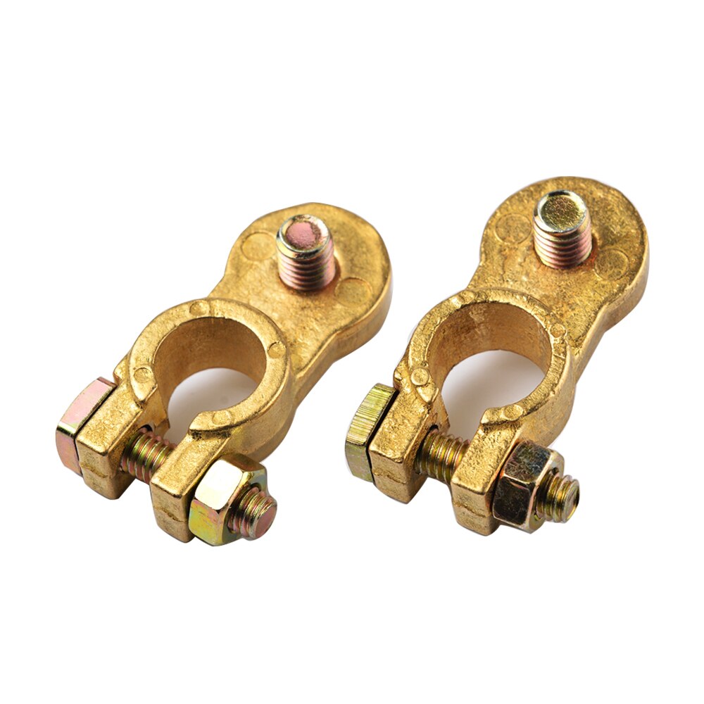 ! 2pcs Thicken Pure Copper Battery Connectors Battery Terminals Of the Battery Clamp (positive) and (negative)