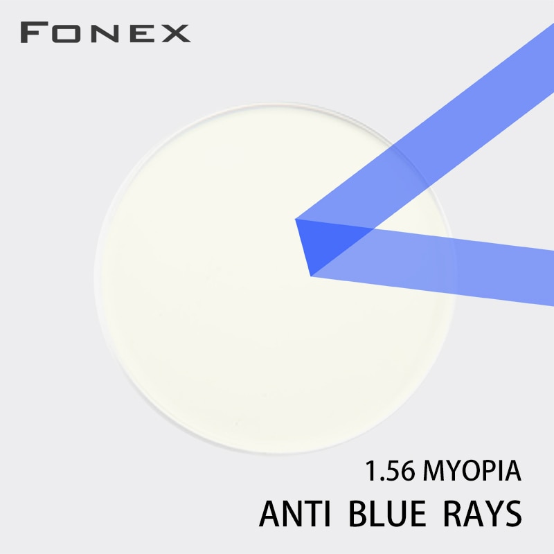FONEX 1,56 1,61 1,67 (+ 10,00 ~-10,00) Anti luz azul CR-39 resina gafas lentes asféricas miopía hipercopia presbicia lente