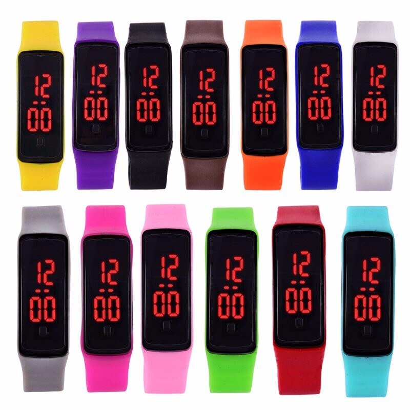 13 kleuren heren dames rode led horloges siliconen dames armband led horloge led digitaal meisjes sporthorloge relogio masculino