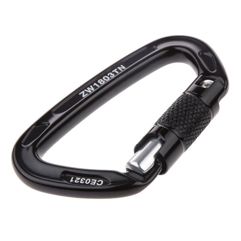 24KN D-Ring Climbing Equipment - Snap Hook, Carabiner Snap Hook for Mountaineering Climbing - Maximum Load 2400KG