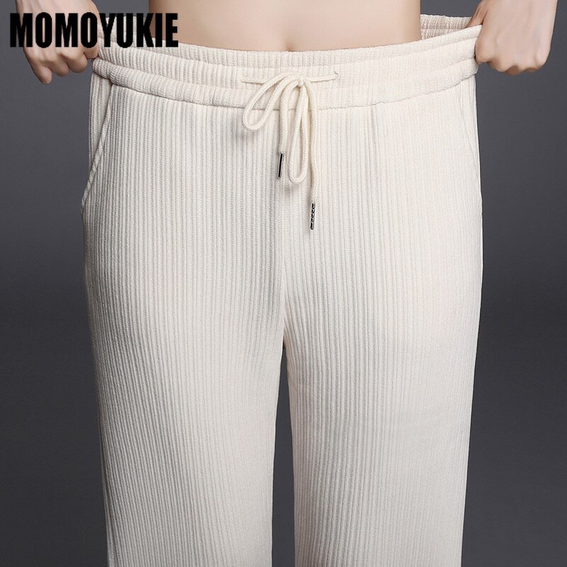Winter Vrouwen Fleece Broek Corduroy Dikke Warme Joggingbroek Casual Solid Elastische Taille Lace-Up Losse Vrouwelijke Broek Leggings