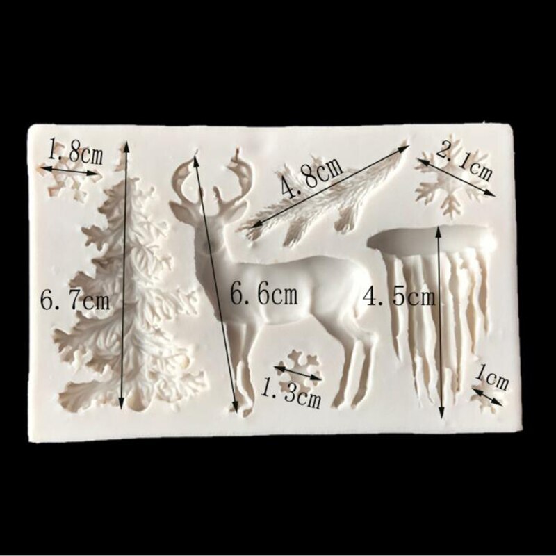 Weihnachten Serie Elch Schnee Flüssigkeit Silikon bilden DIY Foto Rahmen Zucker Kuchen Backform Dekoration Werkzeug