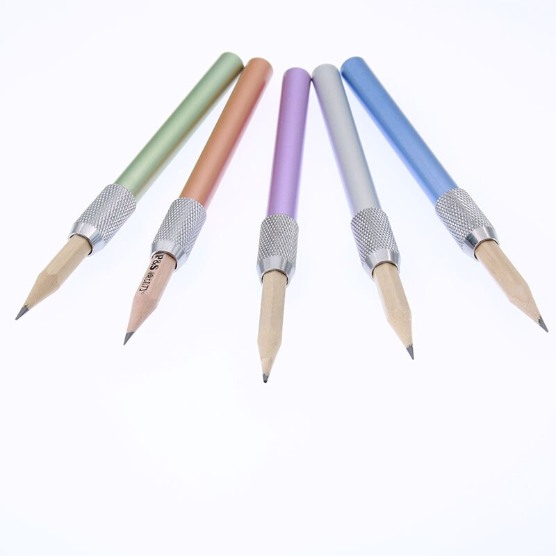 Spiral Brush Adjustable Aluminum Alloy Holder Extension Line Art School Office Stationery Writing Tool
