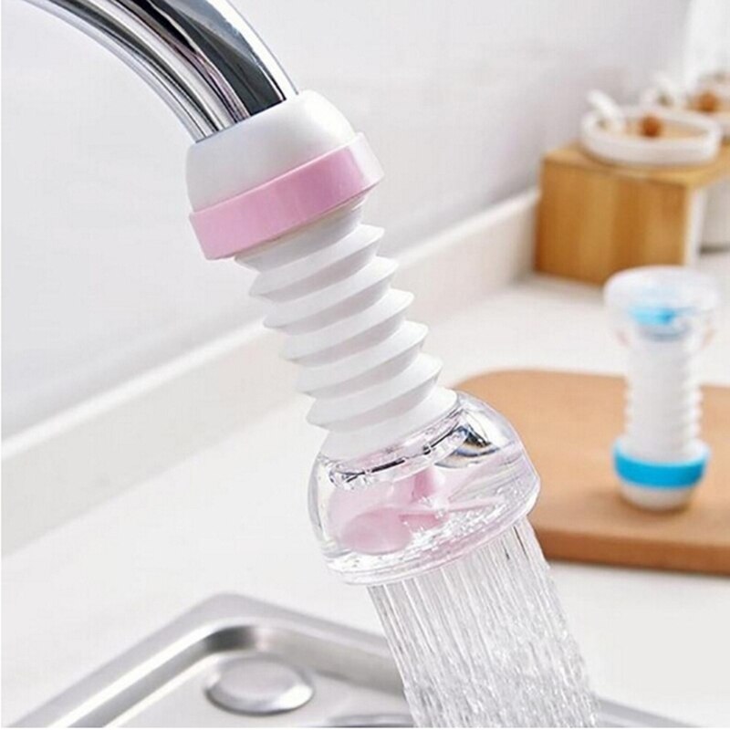 Verstelbare Water Saving Tap Swivel Kraan Spuit Water Tap Filter Hoofd Keuken Accessoire (Roze)
