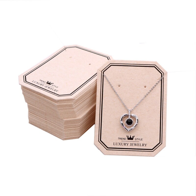 100 stuks papieren oorbellen kaarten sieraden displaystandaard broche haarspeld hoofdtooi armband ketting verpakking kaarten labels: 4(5.87.8cm)