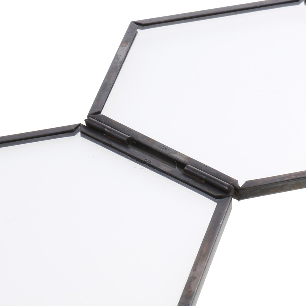 Cadre Photo mur verre forme hexagone pour affichage Photo peinture journal broderie fleur sec
