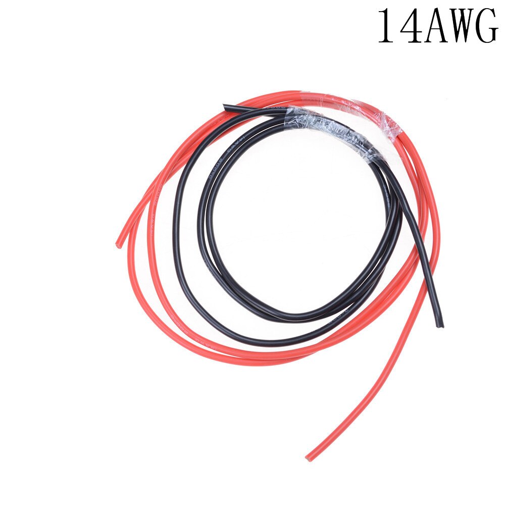 1Meter Zwart + 1Meter Rode Siliconen Draad 12AWG 14AWG 16AWG 22AWG 24AWG Heatproof Zachte Siliconen Silicagel Draad kabel
