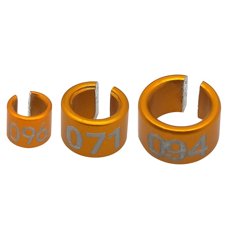 Anillo de Metal con número de pájaro joven, 2 uds., anillo abierto para loro, aro abierto, artículos para paloma y pájaro, aparatos para centro de rescate de animales