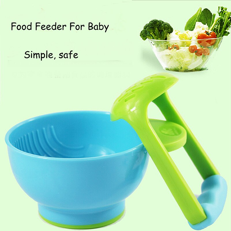 Baby Food Mills Grinding Bowl in Baby Food Mills Manual Food Grind Baby Hand Spoon Cook Fruit Food Processor Bowl Dishes Feeding