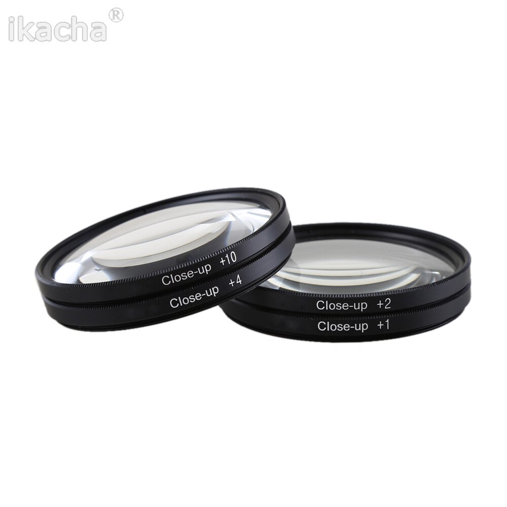 Makro nah dran hoch Linse Filter + 1 + 2 + 4 + 10 Bausatz + Sonnenblende + Deckel 49mm 52mm 55mm 58mm 62mm 67mm 72mm 77mm für Kanon Nikon Sony Kamera
