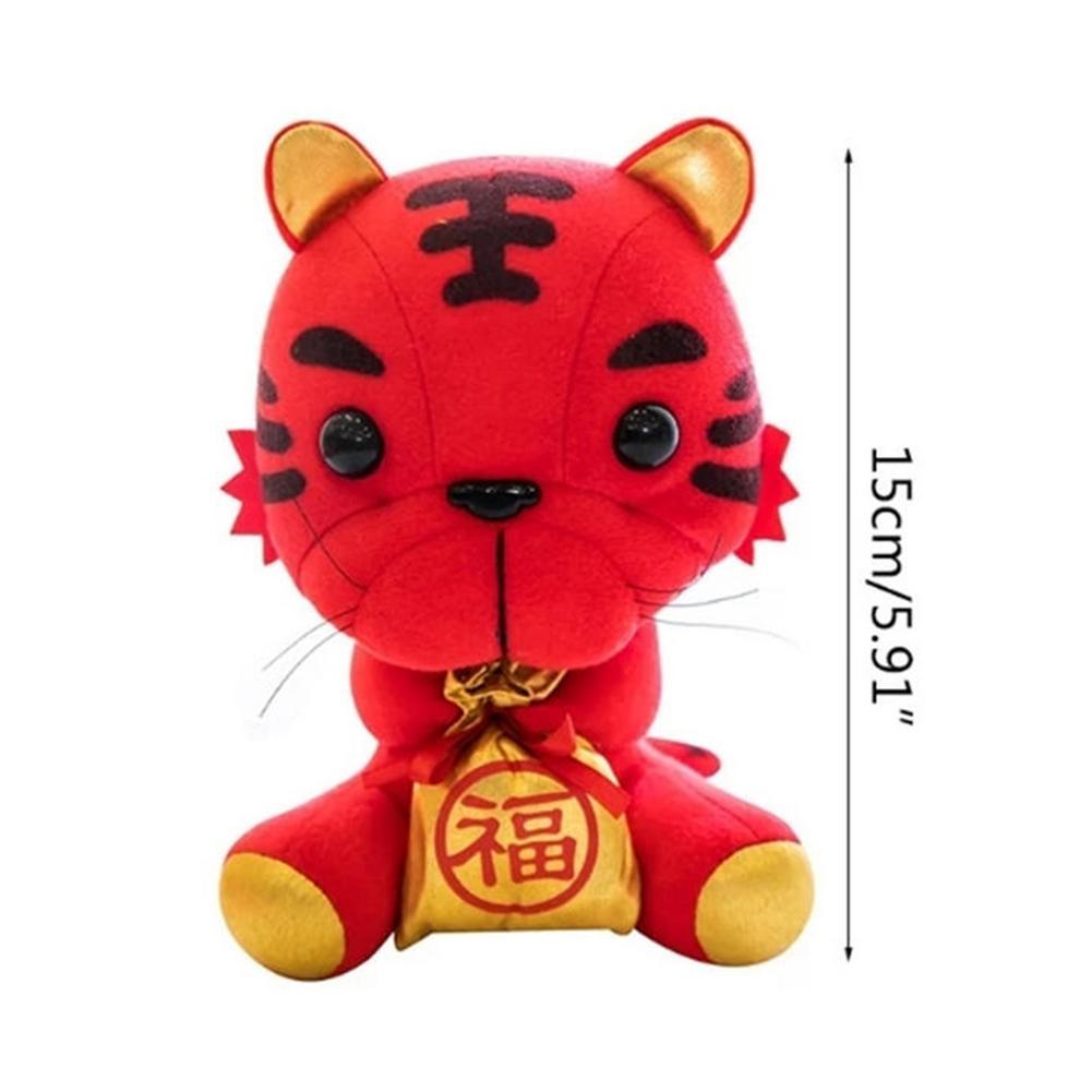 Leuke Pluche Speelgoed 2022 Jaar Gevulde Tijger Pop Chinese Zodiac Animal Mascotte Pop Speelgoed Geluk Knuffels Pop