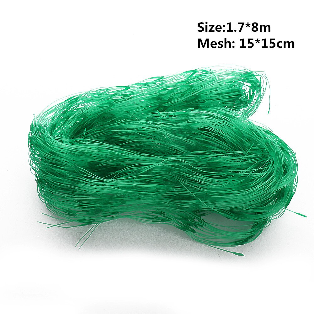 Green Garden Fence Mesh Plant Vines Climbing Net Garden Agriculture Tools Net Bird Net Greenhouse Plastic Net Stand: 1.7x8m 