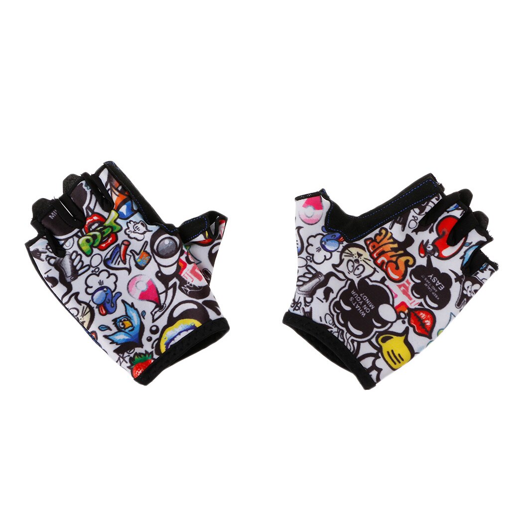 Kids Gloves Half Finger Breathable Skate Riding Anti Slip Outdoor Gloves children: XS