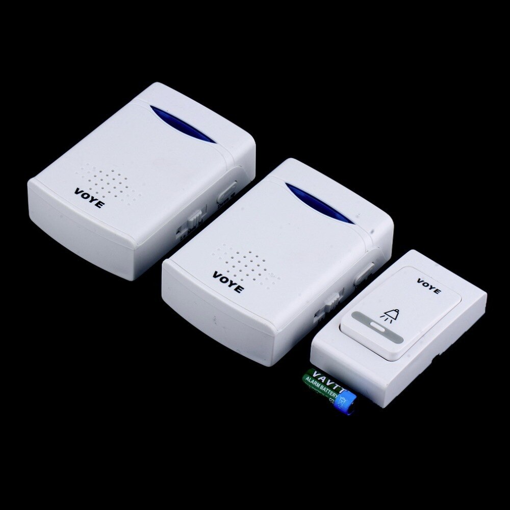 Portable Twin Pack Wireless Cordless Door Bell Chime 100M Range Search