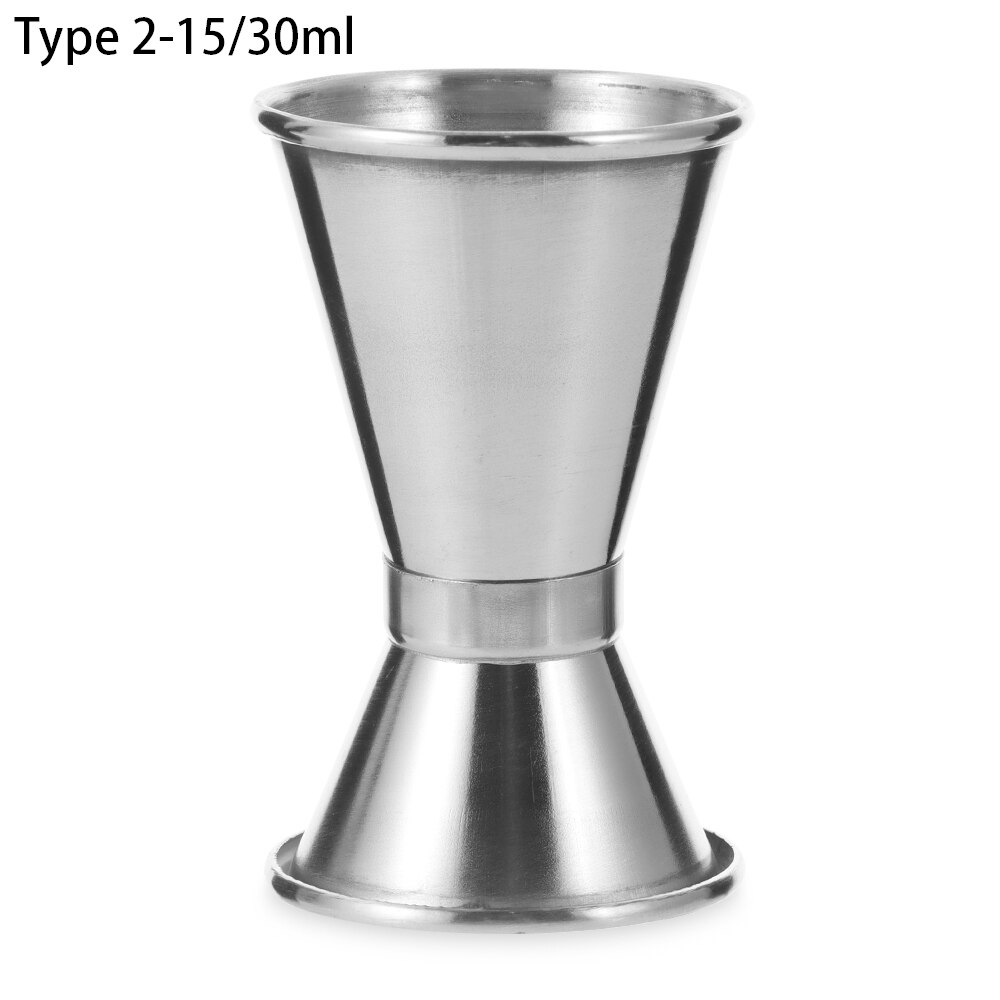 Double Spirit Bartender Stainless Steel with Measurements Scale Inside Dual Japanese Measure Cup Drinks Pour: 15-30ml silver2