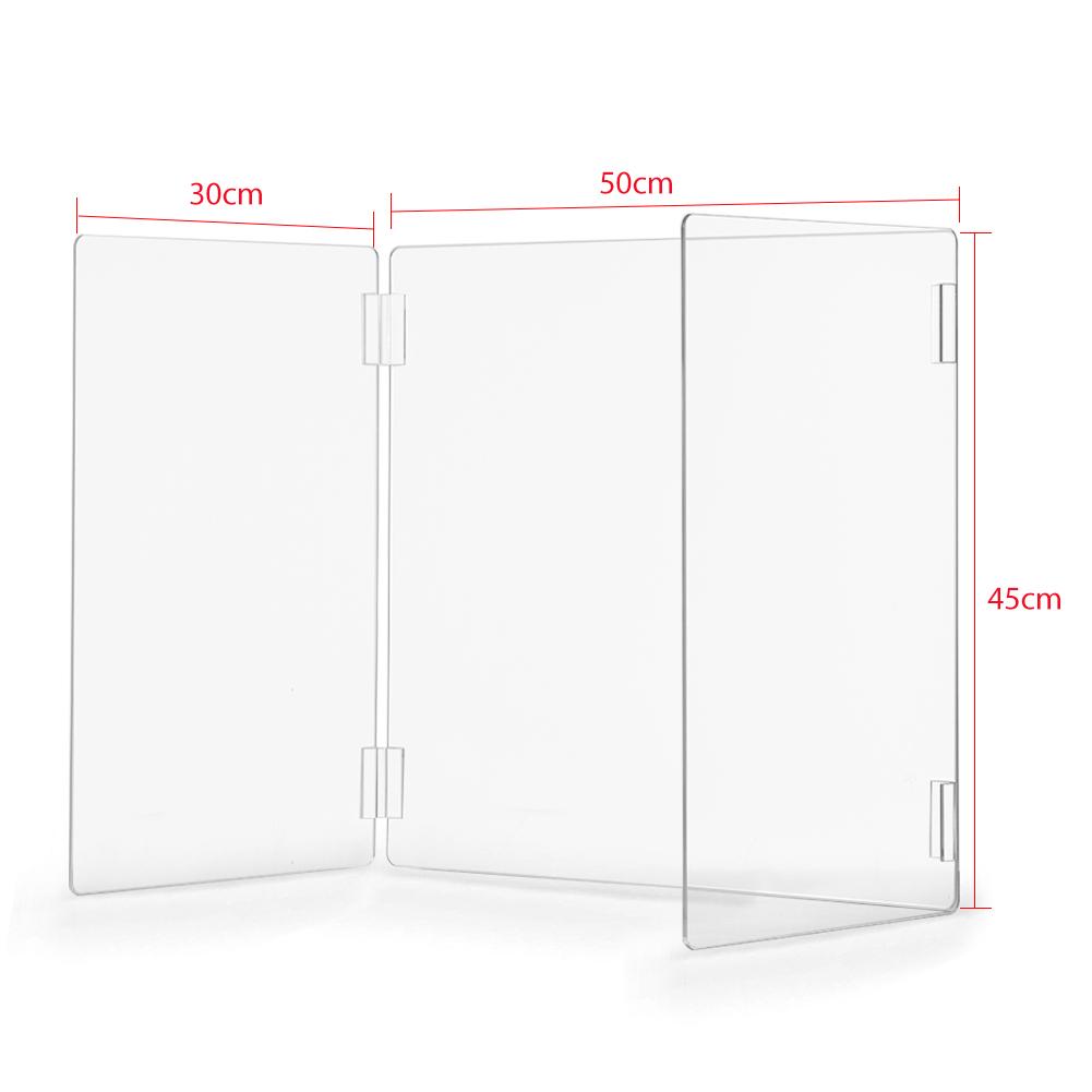 Acrylic Sneeze Guard Shield Protection Safety Counter Top 30x50cm For Restaurant Grocery Stores Salons Retailers Health Manage
