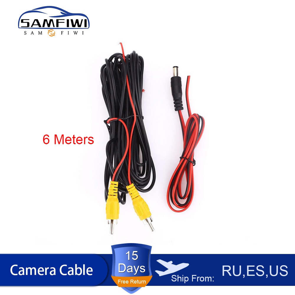 6 M Video Kabel Voor Auto Achteruitrijcamera Universal Rca 6 Meter Draad Voor Reverse Camera Met Auto multimedia Monitor