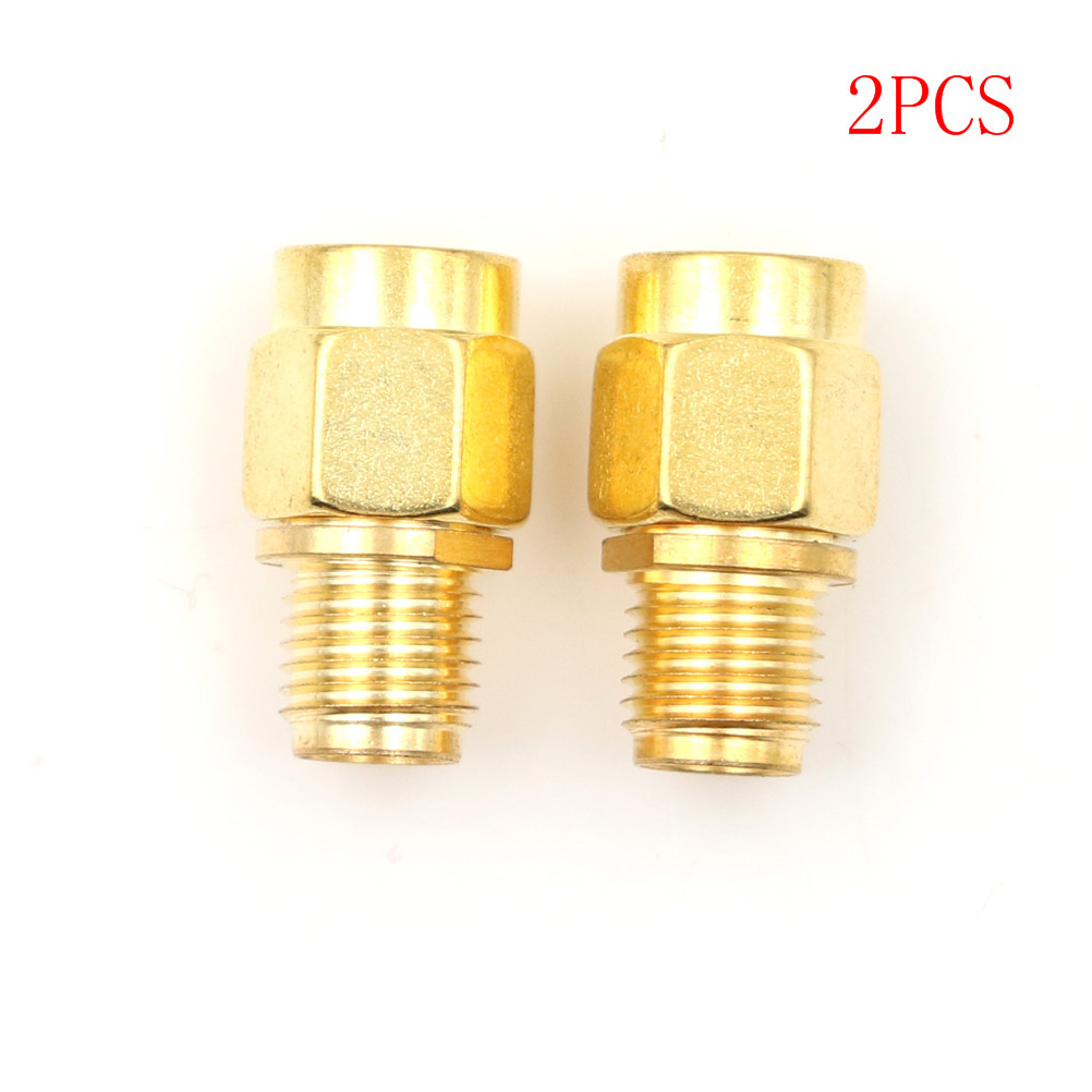 2 Pcs/lot RF SMA Connector RP SMA Female to SMA Male Plug Connector Adapter Goldplated Straight