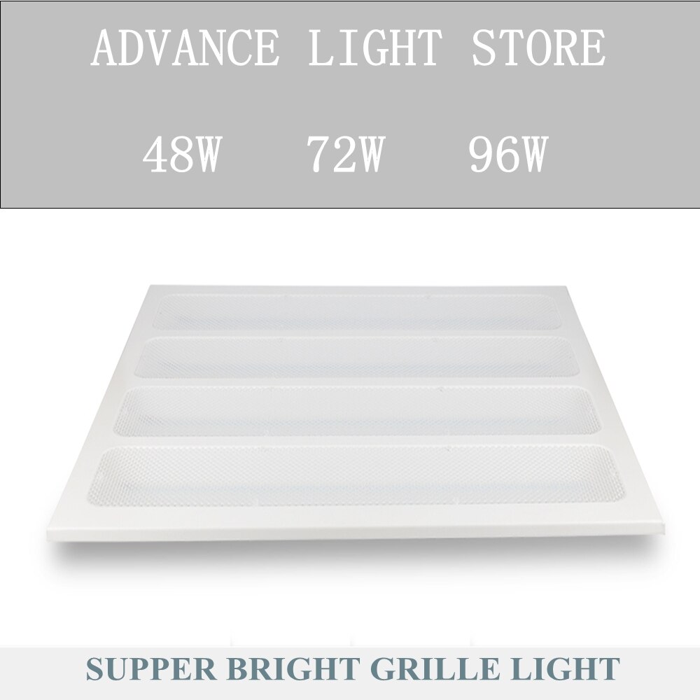 48W 72W 96W Led Panel Licht 600X600 595X595 600*600 595*595 60*60 Vierkante Indoor Plafondlamp Led Driver Grille Lamp