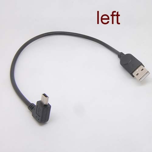 90 Degree left angle USB Type A Female to Mini B 5 Pin Male cable Adapter