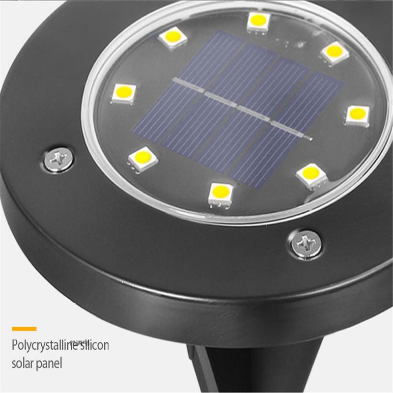 1/4 sztuk nowy lampy ogrodowe na energię słoneczną 8 doprowadziło ziemi słonecznej światła wodoodporna lampa metra wykrywania światła ogrodowe robić trawników