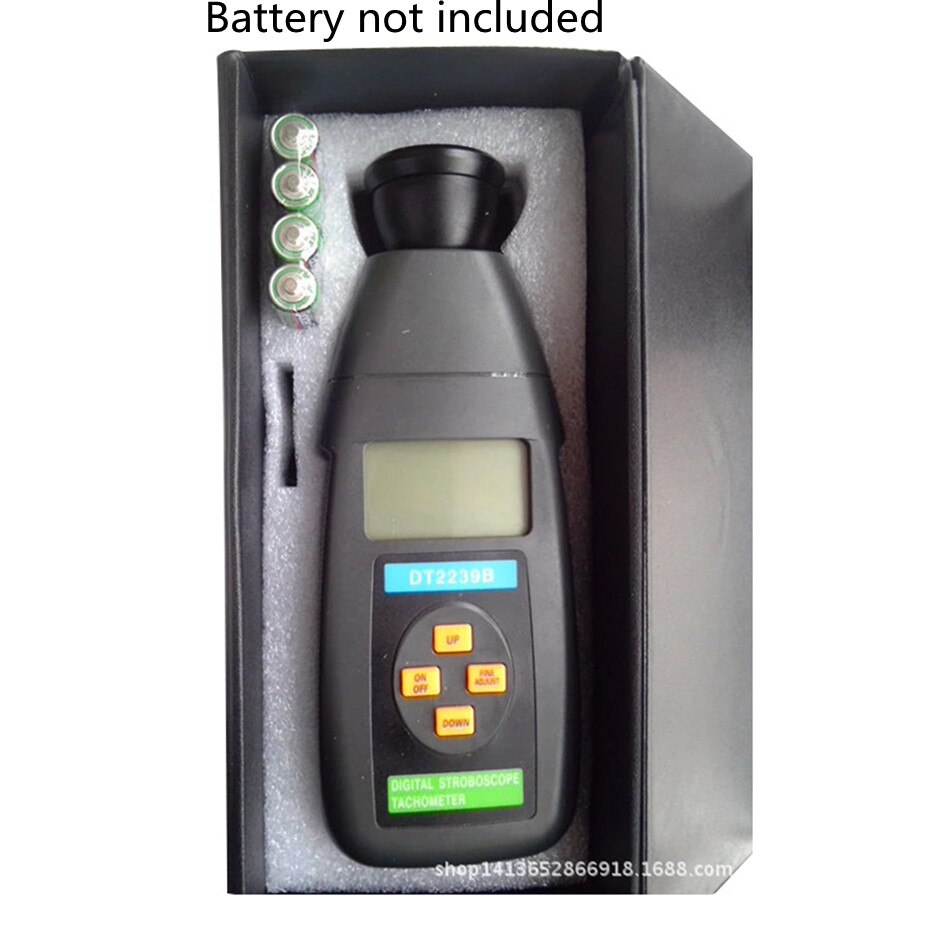 DT2239B Strobe Speedometer Stroboscope Tachometer Non-Contact Photoelectric Revolution LCD