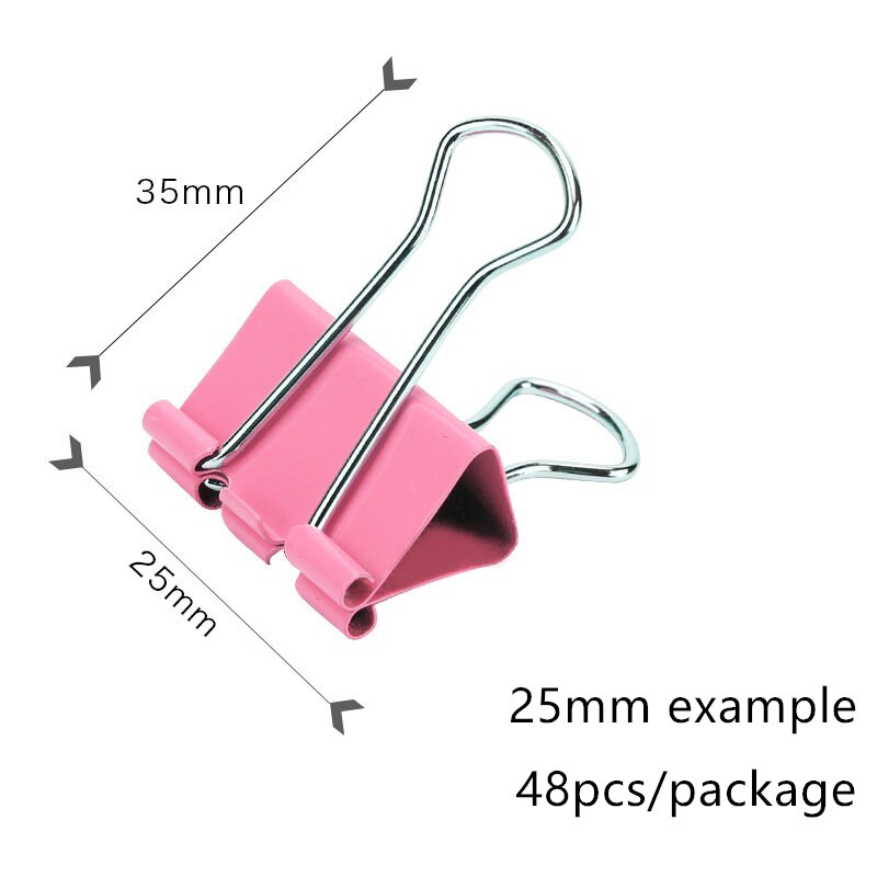 Full set Colorful Metal Binder Clips paper clip Office Stationery Binding supplies 15mm/19mm/25mm/32mm/41mm/51mm can choose