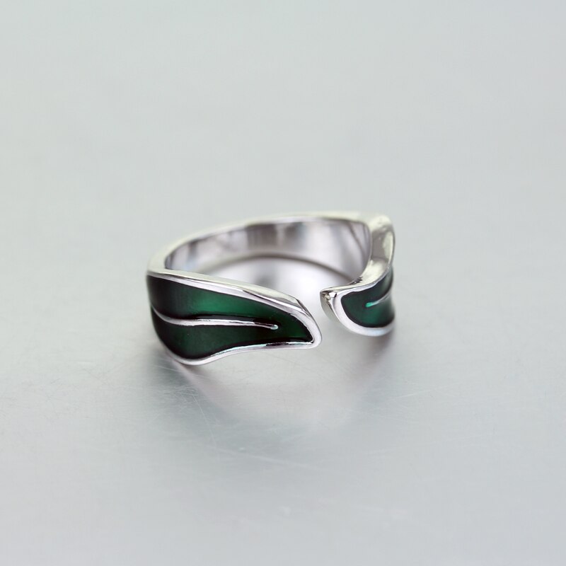 Punk Leaf Metal Enamel Rings Men Women Enamel Elf Leaf jewelry Legolas Lagoon Jewelry Accessories: Default Title